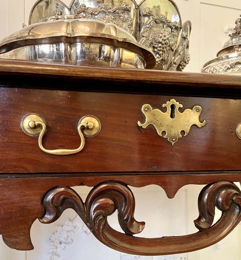 Rare 18th Century American Antique Chippendale Serving/Console Table - Image 7